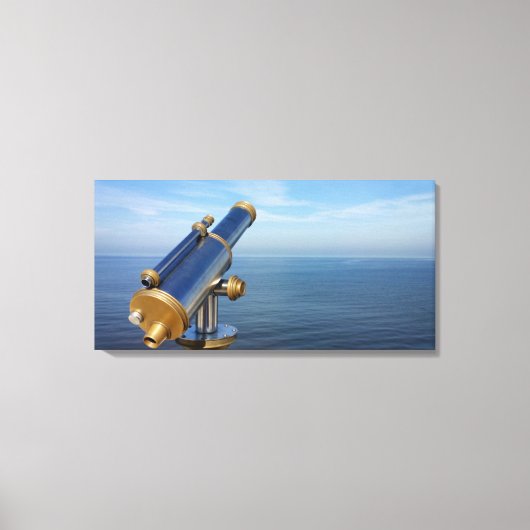 Fenomenale observatietelescoop met uitzicht van de canvas afdruk (Voorkant)