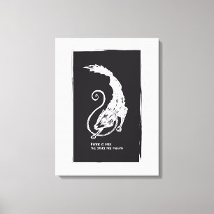 Fenrir Fenris is vrije hond viking noorse mytholog Canvas Afdruk