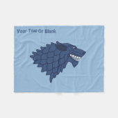 Fenrir/Fenriswolf Fleece Deken (Voorkant (Horizontaal))