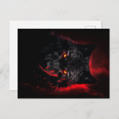 Fenrir - Zwarte wolf met rode ogen Briefkaart (Voorkant / Achterkant)