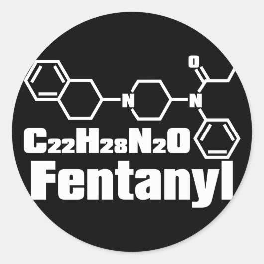 Fentanyl Ronde Sticker (Voorkant)