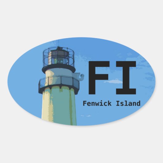Fenwick Island bumper sticker ovaal (Voorkant)
