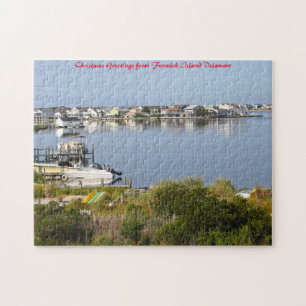 Fenwick Island Delaware. Kerstgroeten Legpuzzel