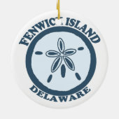 Fenwick Island Keramisch Ornament (Achterkant)