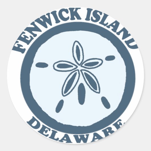 Fenwick Island Ronde Sticker (Voorkant)