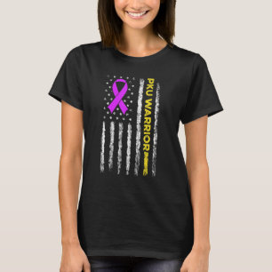 Fenylketonuria PKU Strong Warrior USA Flag Awaren T-shirt