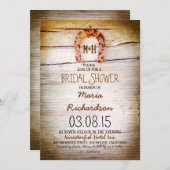 fer à cheval rustique invitation de douche nuptial (Devant / Derrière)