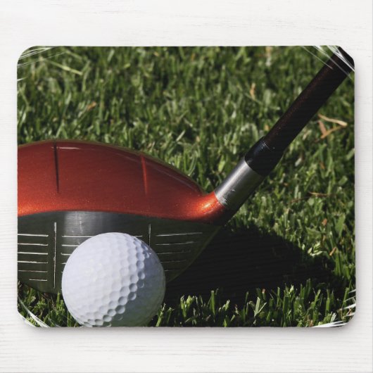 Fer de golf et tapis de souris de boule (Devant)