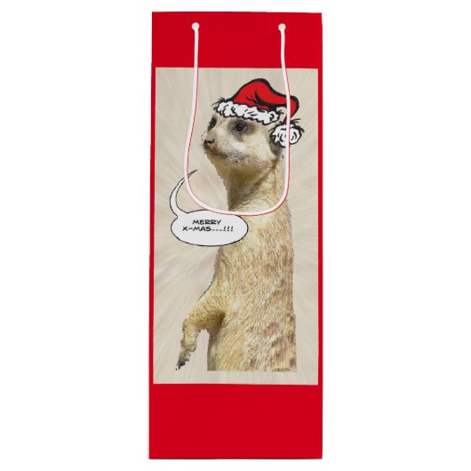 Fer de Noël Meerkat Sac à vin rouge (Devant)