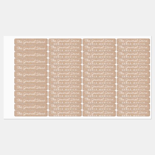 Fer Kraft simple et propre sur Étiquette de vêteme (Feuille)