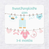 Fer Pour Étiquettes D'Affaires - Vêtements Pour Bé (Design 2)