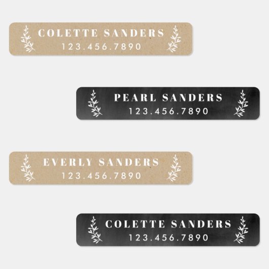 Fer rustique neutre sur nom Étiquettes (Groupe)