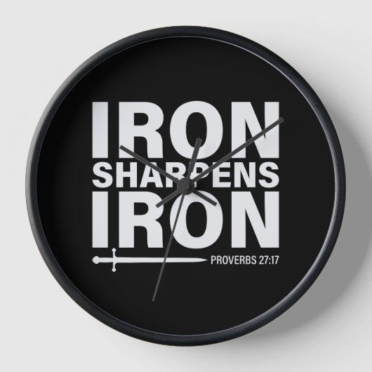 Fer Sharpens Fer rond Mur Horloge (Recto)