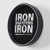 Fer Sharpens Fer rond Mur Horloge (Angle)