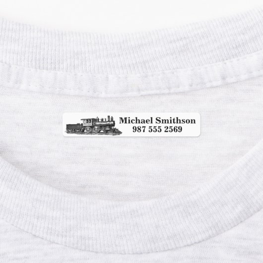 Fer sur Étiquettes pour vêtements Train à vapeur (Apposé)