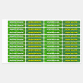 Fer Vert Étanche Sur Nom Étiquettes Pour Vêtements (Feuille)