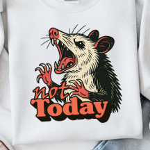 Feral Angry Possum niet vandaag typografie