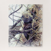 Feral Cat in Winter Foto Art Legpuzzel (Verticaal)