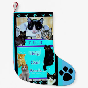 Feral Cat - TNR - Art - Personaliseren Kleine Kerstsok