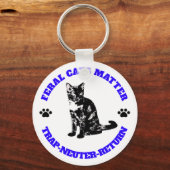 Feral Cats Matter. Trap-Neuter-Return. Sleutelhanger (Voorkant)