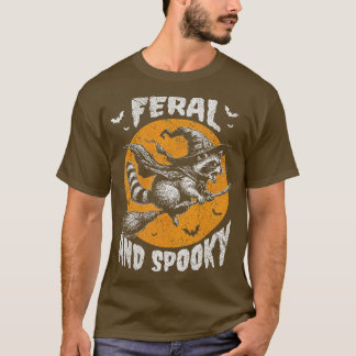 Feral en Spooky Opossum Halloween T-shirt