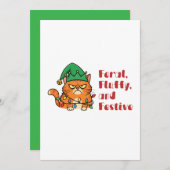 Feral, Fluffy, and Festive Feestdagenkaart (Voorkant / Achterkant)