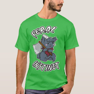 Feral Instinct Barbarian Video Gamer T-shirt