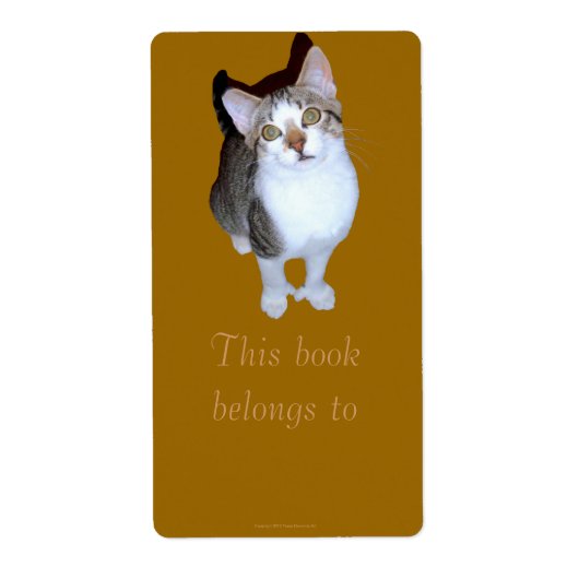 Feral Kitten "Hemming" Bookplate Etiket (Voorkant)