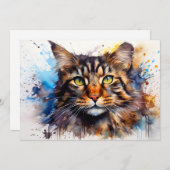 Feral Maine Coon Feestdagenkaart (Voorkant / Achterkant)