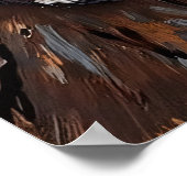 Feral Silhouette: Wasbeer tegen de ondergaande zon Poster (Hoek)