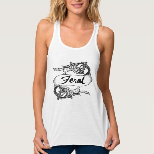 Feral tanktop (b&w) (Voorkant)