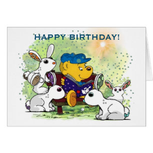 Ferald and The Bunnies Birthday Kaart
