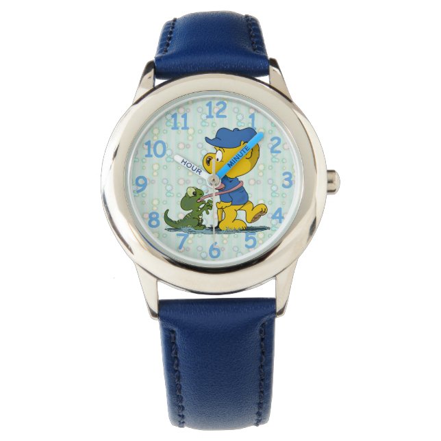Ferald en de Baby Lizard  Horloge (Voorkant)