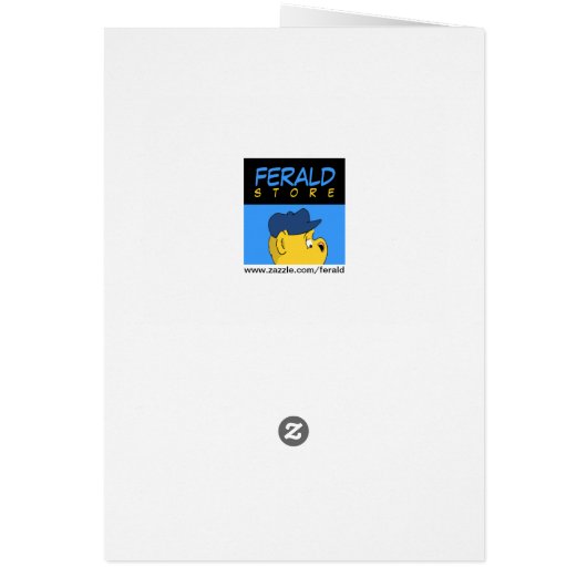 Ferald en de Baby Lizard Verjaardag Kaart (Achterkant)