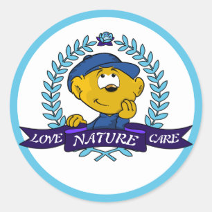 Ferald Liefde Natuur Zorg Ronde Sticker