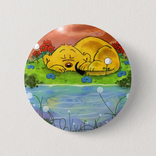 Ferald Napping door de Button van zonnebloemen (Voorkant)