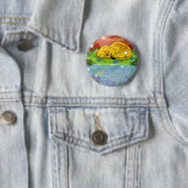 Ferald Napping door de Button van zonnebloemen (In situ)