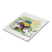 Ferald Reading To The Bunnies Tegeltje (Zijkant)