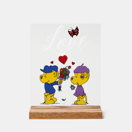 Ferald & Sahsha Ferret Acryl Bord (Voorkant)