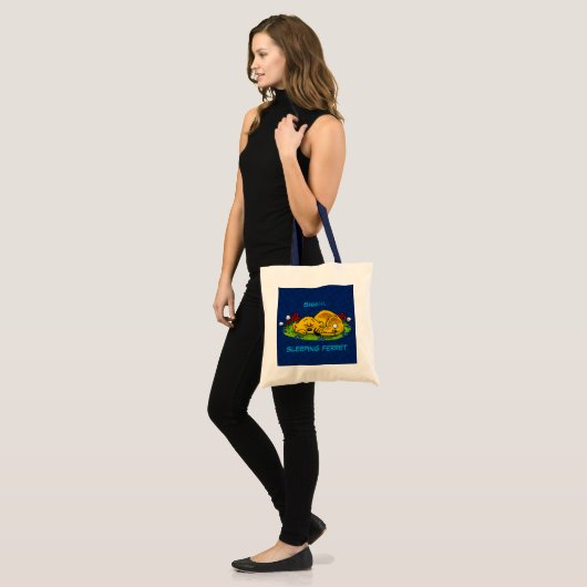 Ferald | Slapende fret Canvas tas (Voorkant (model))