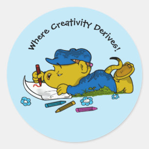 Ferald Waar creativiteit voortkomt! Ronde Sticker