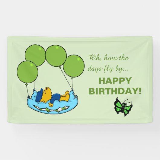 Ferald's kussenballonnen Verjaardag Spandoek (Horizontaal)