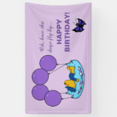 Ferald's kussenballonnen Verjaardag Spandoek (Verticaal)