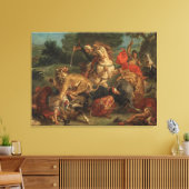 Ferdinand Delacroix Lion Hunt Canvas Afdruk (Insitu (Woonkamer))