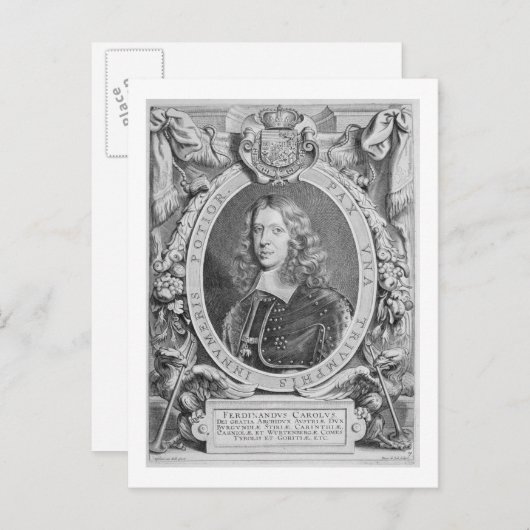 Ferdinand III (1608-57) Archduke van Oostenrijk, H Briefkaart (Voorkant / Achterkant)
