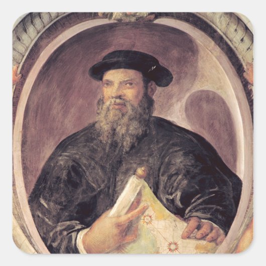 Ferdinand Magellan Vierkante Sticker (Voorkant)