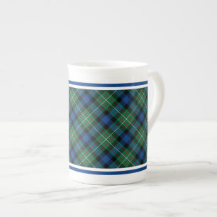 Ferguson Familie Tartan Groen en Royal Blue Plaid Porselein Kop