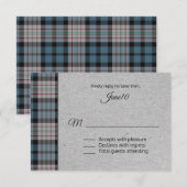 Ferguson Plaid Bruiloft RSVP Kaartje (Voorkant / Achterkant)