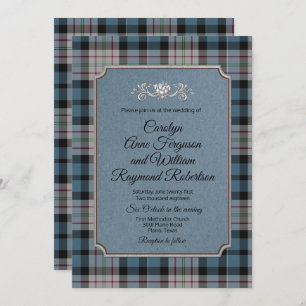 Ferguson Pset Monogrammed Wedding Invitation Kaart