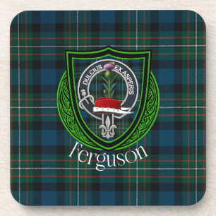 Ferguson Schotse Clan Tartan & Crest Bier Onderzetter